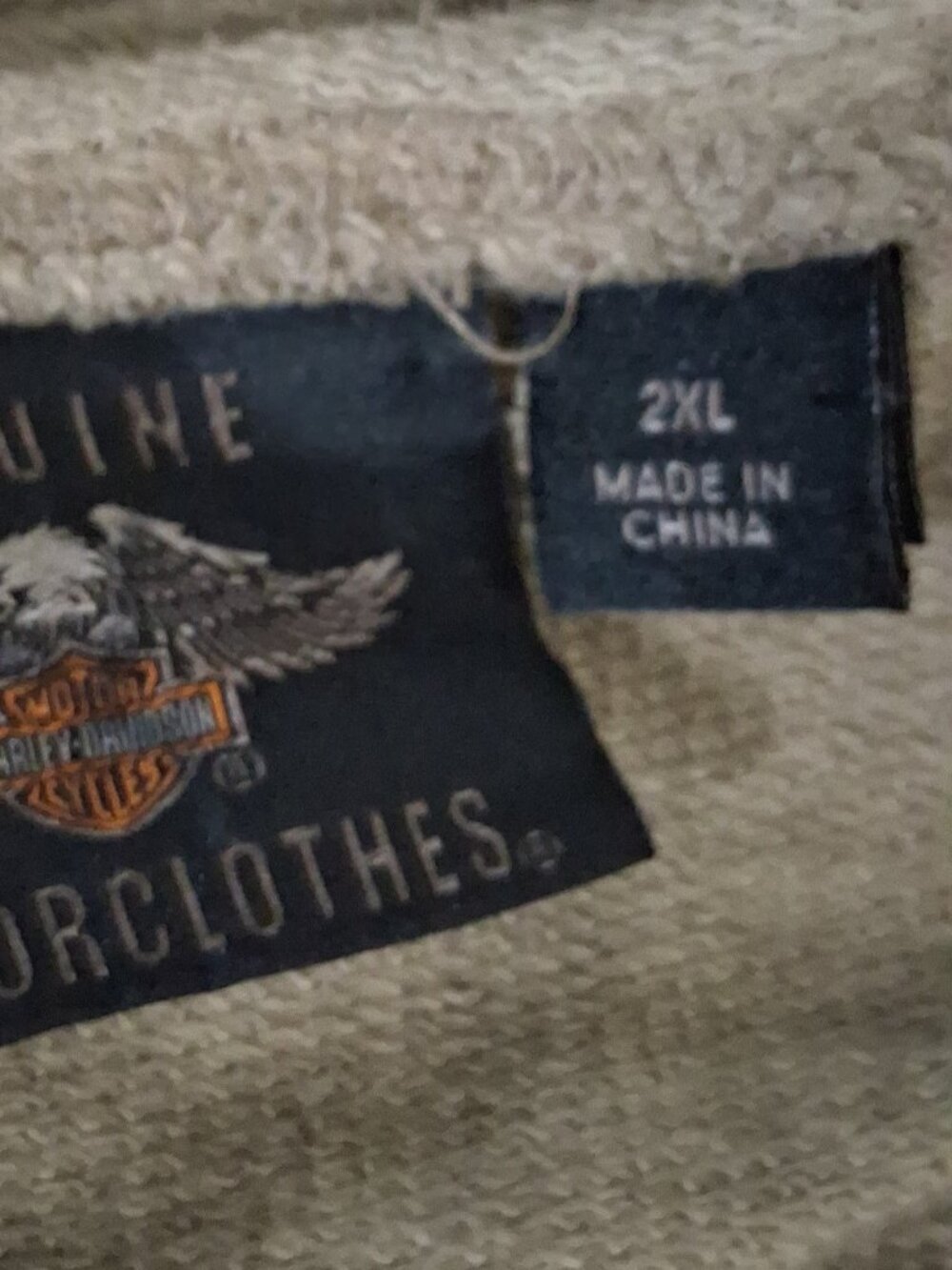 HARLEY DAVIDSON GREEN CAMO LONG SLEEVE SWEATSHIRT 2XL - Picture 5 of 5